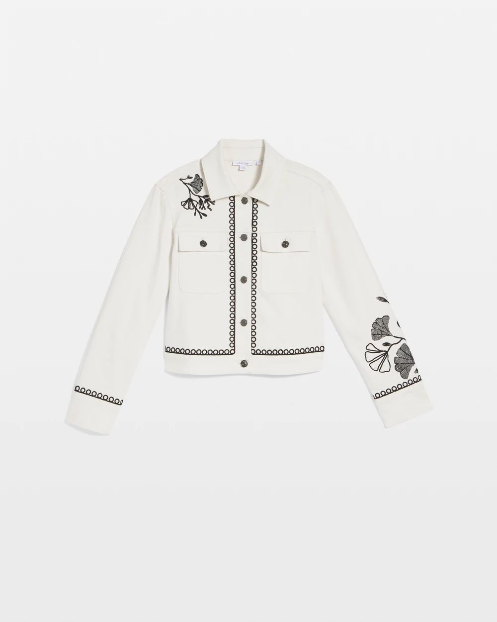 Ginkgo Embroidered Denim Jacket | Chico's